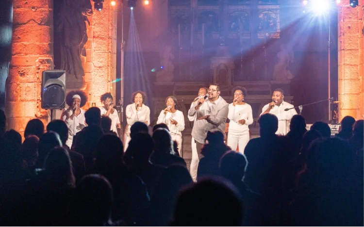 Des artistes de So Gospel en concert.